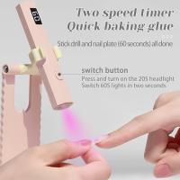Soporte de luz de manicura de mano, combinación de piezas para uñas, lámpara portátil para hornear uñas, soporte de lámpara de fototerapia para teléfono móvil multimiculión giratorio - details 2