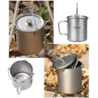 Lixada Taza De Café De Titanio 750ml Con Press Francés Y Cuchara Plegable Para Camping Y Cocina Al Aire Libre - details 15