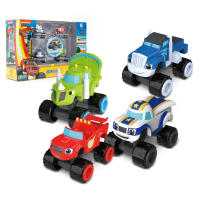 Juguetes Para Niños 4PCS Blaze Monster Machines Anime Figura De Robot Deformado Coche Glissade Modelo Metal Regalos De Navidad - details 0