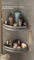 Estante De Esquina Para Baño Montado En La Pared Diseño Hueco Organizador De Ducha Con Tres Niveles No Perforado Capacidad De Soporte Fuerte Estilo INS Ventilación Y Drenaje - details 1