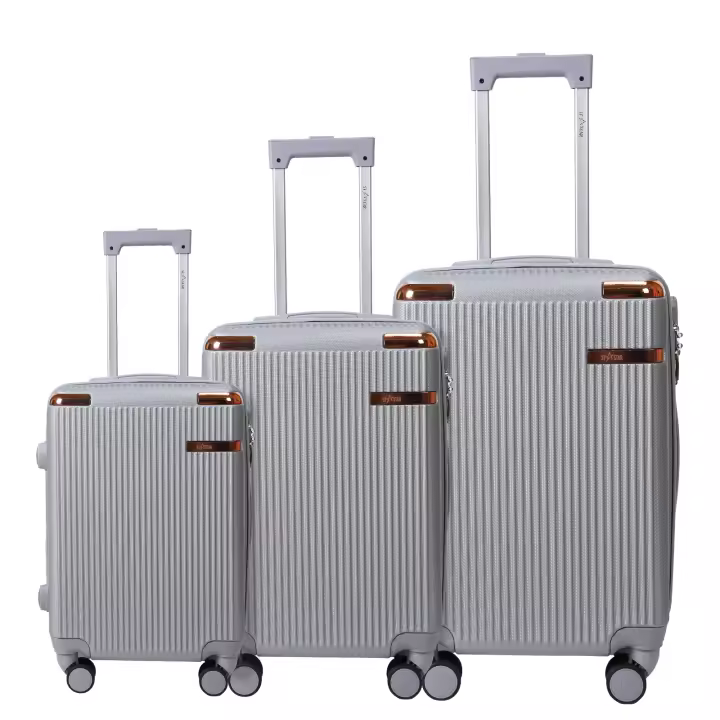 S7 STAR LG61591-LG61815 Set 3 ABS Maleta Rígida Viaje, Trolley Maleta Equipaje de Mano con 4 Ruedas Giratorias Multidireccionales 360°, Cabina Expandible Color Puro 20/24/28in Gran Capacidad - 1