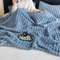 Manta De Peluche De Conejo Artificial Para Otoño Manta De Sofa Suave Y Cálida Manta Gruesa Para Cama Color Plush Tamaño Grande - details 18