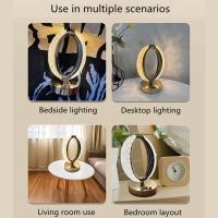 Lámpara De Mesa LED Nórdica Con Interruptor Táctil Y Carga USB Iluminación Ajustable Para Decoración De Hogar Dormitorio Y Sala De Estar Material Acrílico - details 7