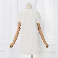 VONDA Vestido Mini De Verano Para Mujer En Color Sólido Estilo Casual Cuello Redondo Manga Corta Vestidos A-Line Fiesta - details 18