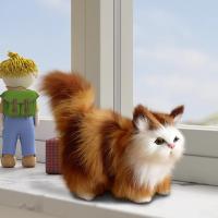 Juguete De Peluche Simulación De Gato Lindo Muñeco De Peluche Suave Para Niñas Y Niños Regalo De Cumpleaños O Día De San Valentín Animal Realista Modelo De Gata Para Niñas - details 4