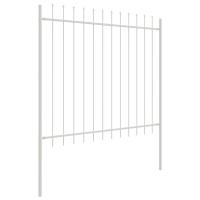 vidaXL Valla de Jardín con Punta de Lanza Blanca 3,4x1,5 m de Acero - details 2