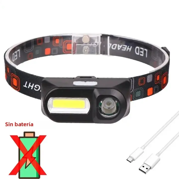 Lámpara Frontal LED Mini Super Brillante Recargable USB Fuente De Luz Doble Para Camping Caza Exteriores Resistente Al Agua - 1