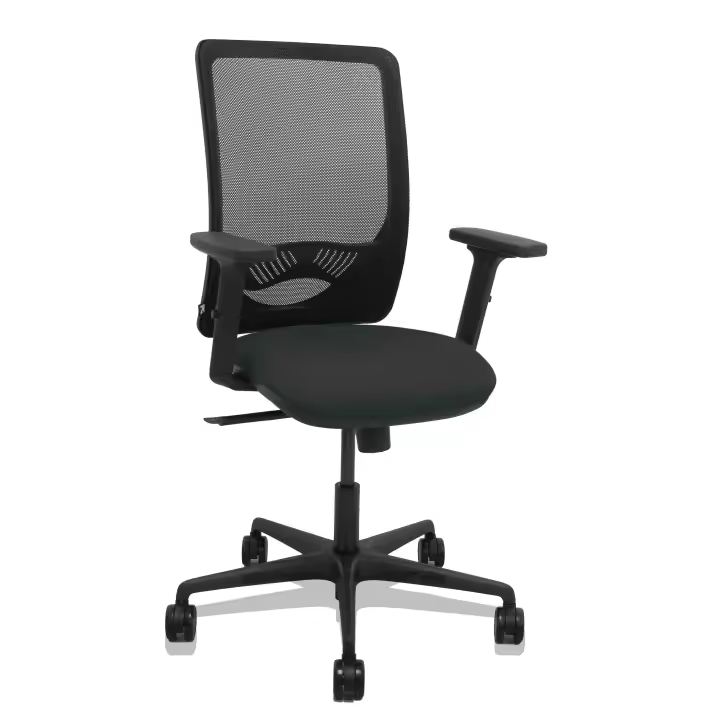 Silla Zulema sincro malla negra asiento bali negro brazos 2D ruedas 65 - 1