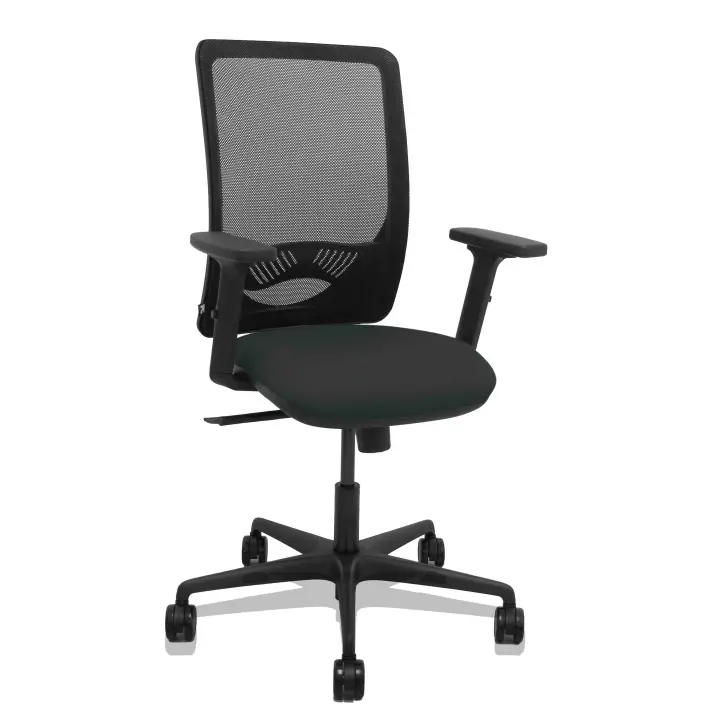 Silla Zulema sincro malla negra asiento bali negro brazos 2D ruedas 65 - 1