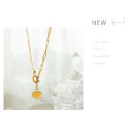 Encanto Collar con colgante de amor con personalidad elegante, cadena de clavícula de perla Natural, temperamento, viaje, nueva moda,cadenas de Color dorado, joyería de moda, diseño - details 11