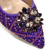 Sandalias De Fiesta Verdes Con Zapatos De Tacón Alto Y Bolso De Venus Chan Estilo INS Punta Redonda Brillante Elegantes Para Mujer - details 6