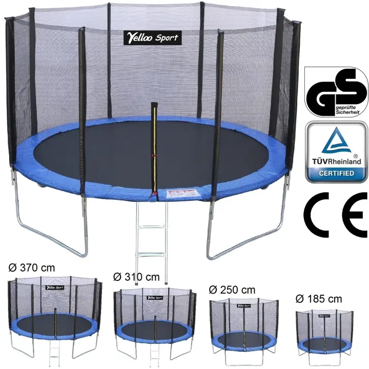 El CE ELÁSTICO AZUL TRAMPOLINE certifica la alfombra TUV GS del Jardín - 1