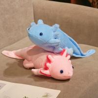 Juguete De Peluche Kawaii 45cm Nuevo Colorido Newt Axolotl Salamandra Falsa Pesca Almohada Larga Dulce Para Niños Regalo - details 4