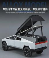 Modelo De Coche De Aleación Tesla Cybertruck 1:24 Con Sonido Y Luz Vehículo De Juguete Para Niños Coleccionable Regalo De Cumpleaños - details 10