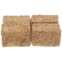 4 Pcs Mini Haystack Decoración De Jardín Falso Adorno Artificial De Paja Para Decorar La Casa Y El Hogar Bales De Madera Simulados Para Habitaciones Rústicas - details 0