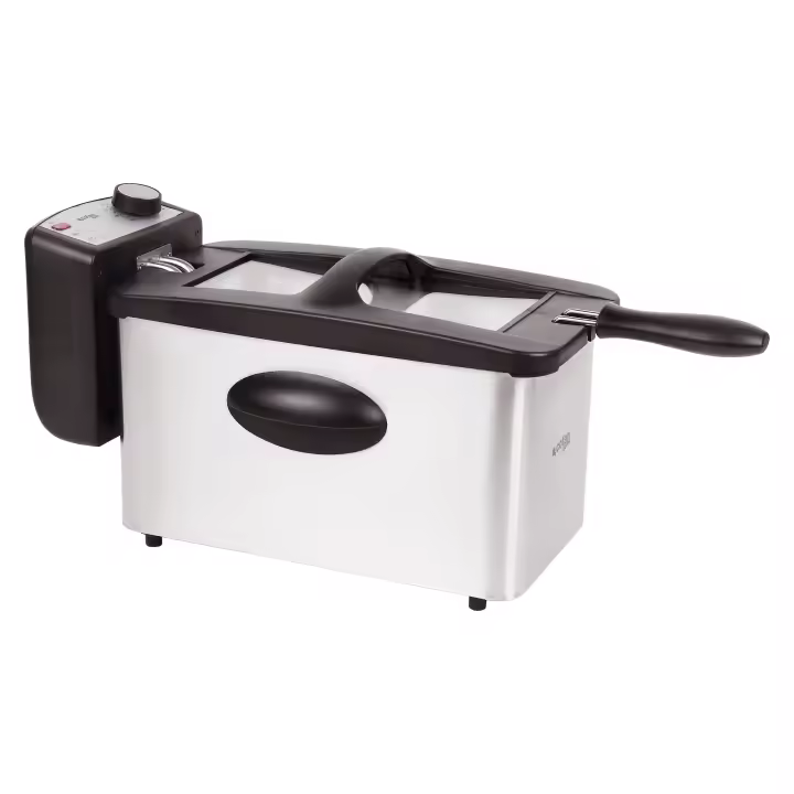 Cofan Freidora Eléctrica | Modelo Riaza | Fabricada en Acero Inoxidable cepillado | 2000 W | Capacidad 3 L - 1