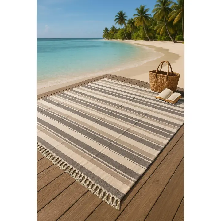 Sabana con flecos para playa XXL, 210 x 240 cm - 1