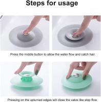Juego de 4 tapones de silicona para Desagüe de bañera - details 0
