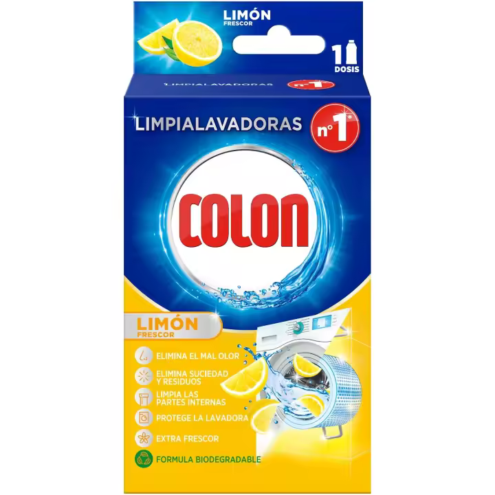 Colon Limpialavadoras, aroma Limón 250ml, Elimina Restos Suciedad y Mal Olor - 1