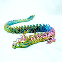 Dragón Chino 3D Imprimido Con Articulaciones Completo Figura De Decoración Para El Hogar Juguete Creativo Coleccionable - details 1