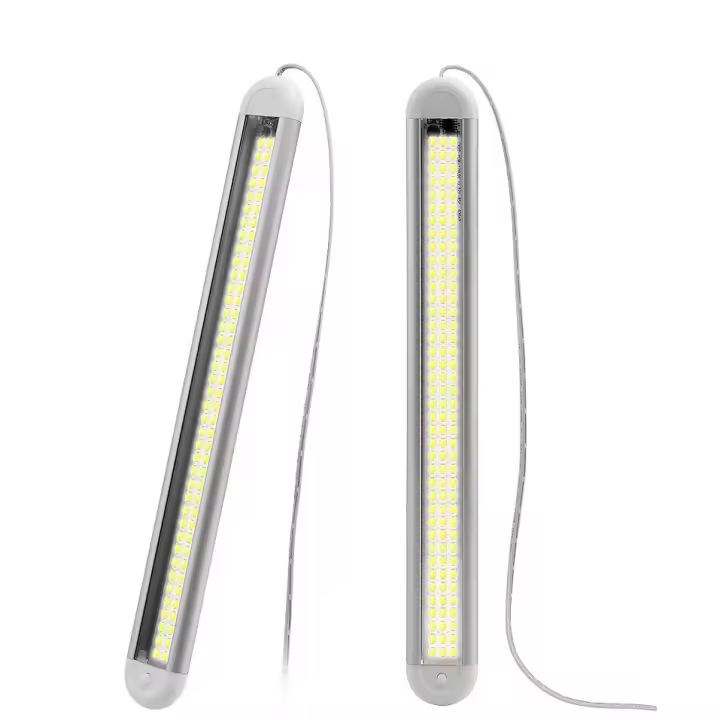 Paquete de 2 tiras de luz led de 12 V, herramienta de utilidad led de 12 V, 120 tiras de luces led para interiores, interruptor de tira de luces led para caravanas, vehículos recreativos, barcos, cocinas, baños, dormitorios - 1