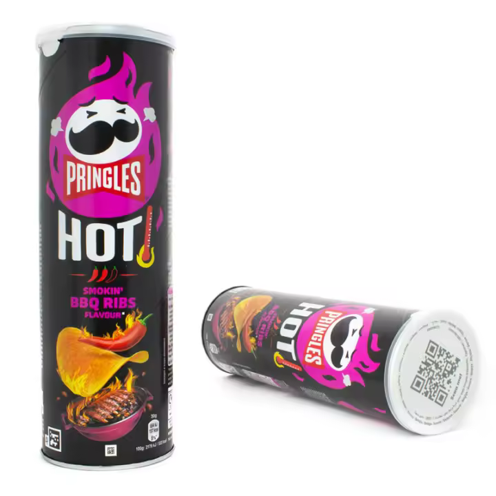 PACK DE 3. PRINGLES HOT BBQ RIBS 160 GR UD. - PACK DE 3 BOTES - - 1