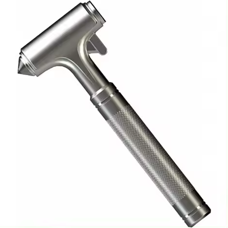 Martillo de seguridad de metal con rompeventanas y cortador de cinturón de seguridad, herramienta de rescate de emergencia de aleación de aluminio para automóvil (1 pieza) - 1
