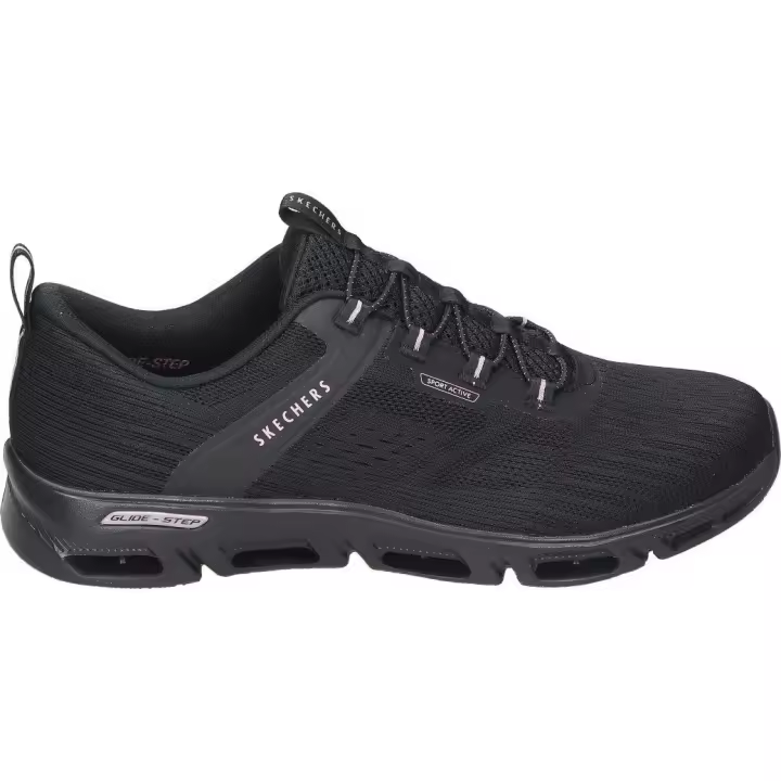 SKECHERS | Zapatillas Skechers Glide-Step Gratify para Mujer – Deportivas en Color Negro – Sneakers con Cordones Elásticos – Memory Foam – Estilo Casual – Cómodas – Modelo 104601-BKRG - 1