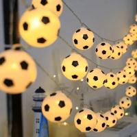 Cadena De Luces De Fútbol Con 10/20 LED Para Decoración De Habitaciones Y Restaurantes Luz Atmosférica Creativa Piloto Asumida Para Ventanas Y Fiestas Navideñas - details 1