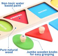 Juguete Educativo Montessori De Madera Para Bebés Tablero De Aprendizaje De Colores Y Formas Juego De Rompecabezas Para El Desarrollo Motor Fine - details 4