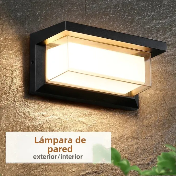 Lámpara De Pared Exterior LED Impermeable IP66 Con Sensor De Movimiento Iluminación Moderna Para Porche Balcones Jardines - 1