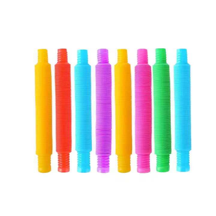 Nuevo Juguete De Alivio Del Estrés Para Niños Y Adultos 8 Piezas Tubo Telescopio Colorido Juguetes De Compresión Para Desarrollo Motor Físico Y Mental - 1