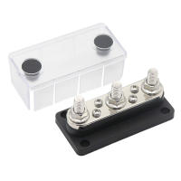 Bloque De Terminales De Autobús 300A 48V Con Cubierta Y Estacas De 3/8 Para RV Marina Barco Vehículo Caravana Nylon Fibra De Vidrio PC - details 0