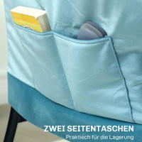 Silla reclinable with bolsos laterales Chaise longue tapizada, Pitas de Maple Silla tapizada Efecto terciario, Silla individual para dormitorio - details 3