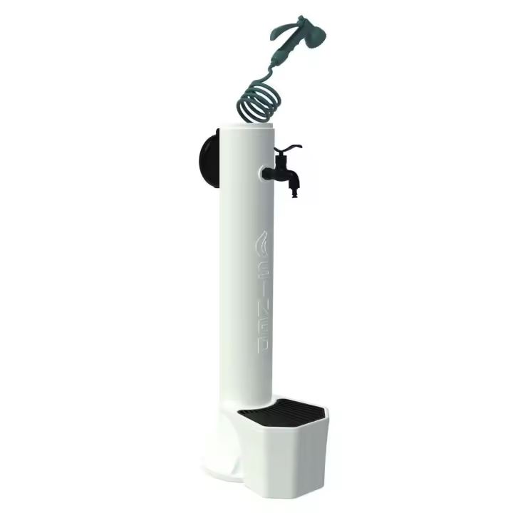 Fuente De Jardín Sen Triton Pro With Cube y Manguera Flexible Interior Blanco Doble Conexión De Agua Pistol - 1