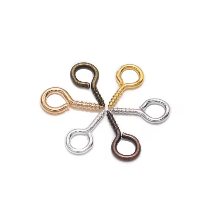 200pcs Agujas Para Ojos Pequeñas Y Miniatura Doradas Con Gancho Y Tornillo Herrajes Para Joyería DIY Accesorios Metálicos Para Creación De Joyas - 1