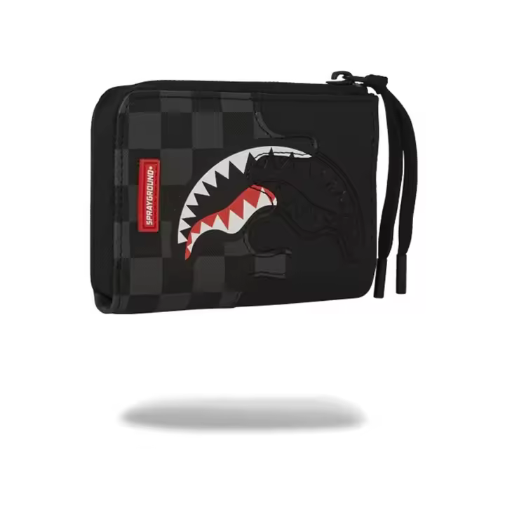 Cartera Sprayground Negra Unfinished Shark Wallet - 1