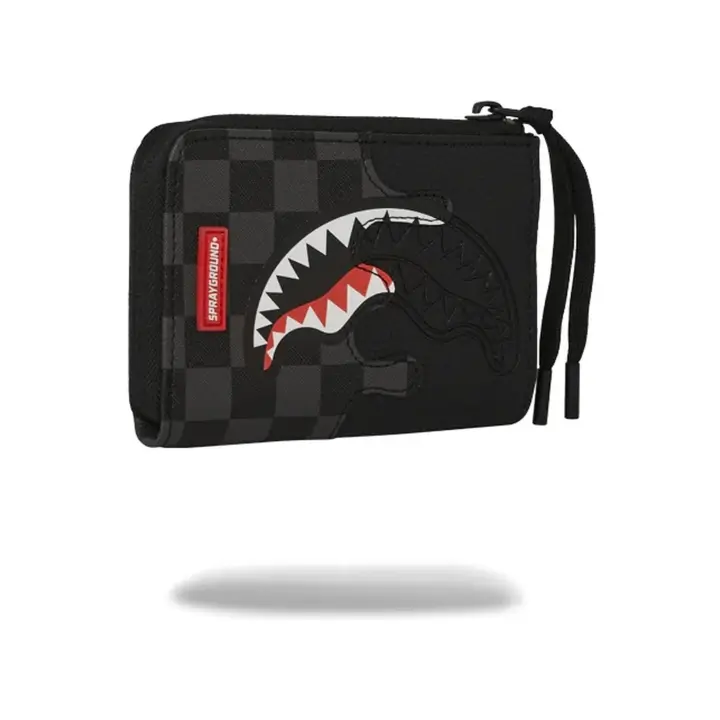 Cartera Sprayground Negra Unfinished Shark Wallet - 1