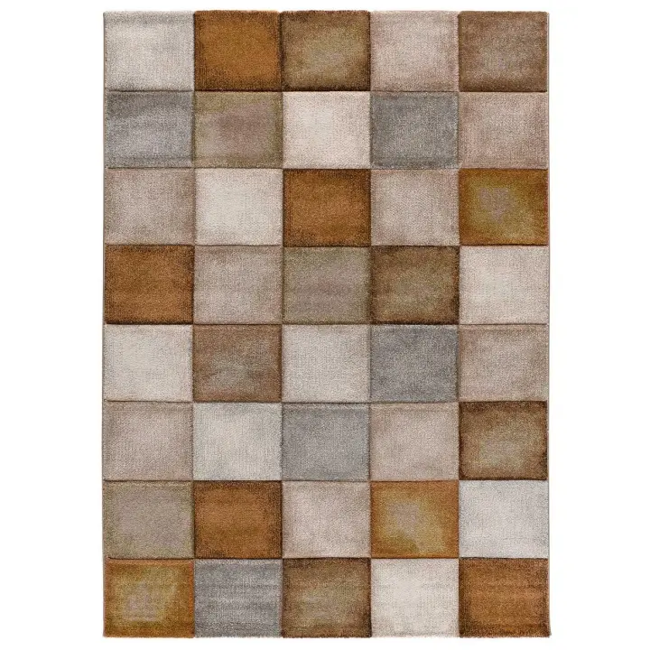 ATTICGO Alfombra de Interior Estilo Geométricas en Caldera - LENA 22605 | 80X150, 120X170, 160X230, 200X290 cm - 1