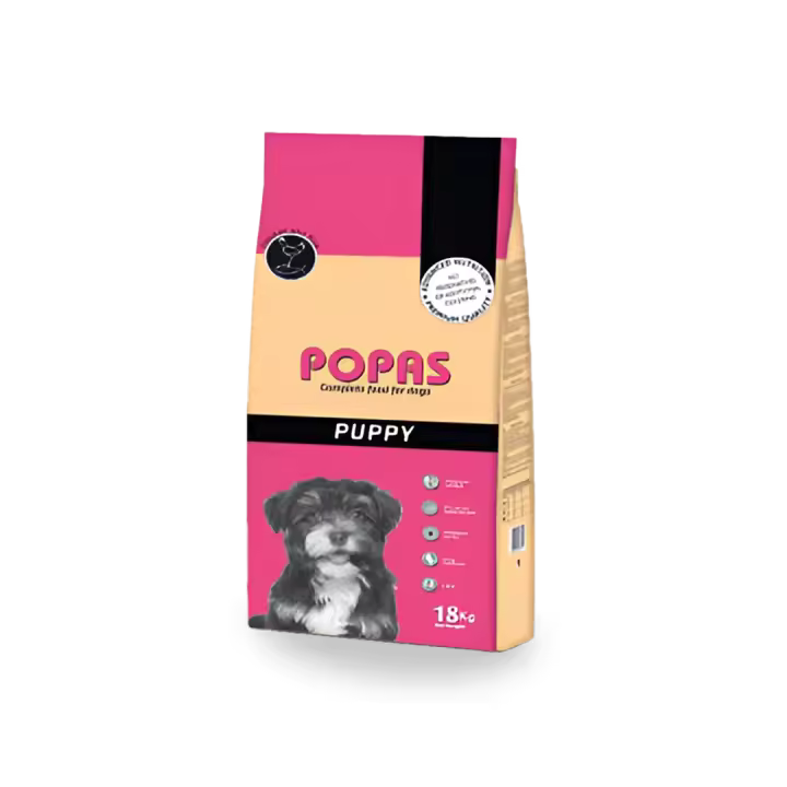 Pienso para perros Popas Puppy para Cachorros 3 kg - Alimento completo para cachorros con sabor a pollo y pescado - 1