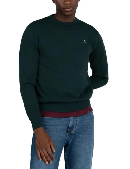 Jersey Harper&Neyer R Neck verde de punto para hombre - 1