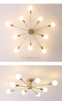 Modern Sputnik Ceilin Ganchillo Lámpara Colgante Satellite Iluminación Fuente De Luz Decorativa Para Sala De Estar Y Comedor Material De Hierro - details 19