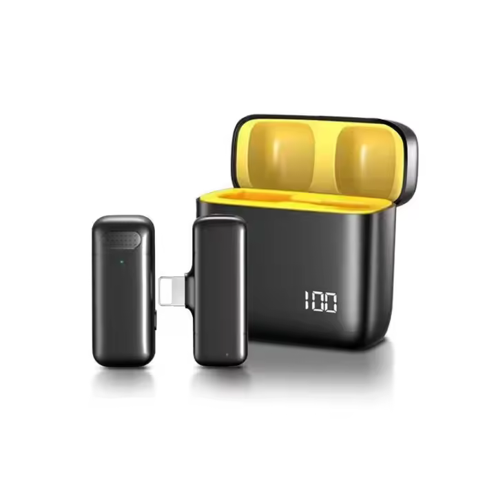 Micrófono Lavalier Inalámbrico Con Estuche De Carga Portátil Para Audio Y Video Grabación Compatible Con iPhone Android Notebook Ideal Para Gaming En Vivo - 1