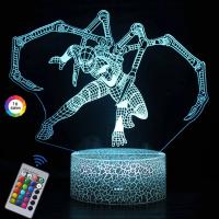 Lámpara De Noche LED Control Remoto Táctil Spiderman VS Venom 7/16 Colores Regalo Para Niños Decoración De Mesa Juguete - details 16