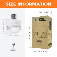 2PCS Bombilla LED RGB Recargable E27 Con Imán Y Control Remoto 5 Modos Timer Carga USB 2200mAh Para Iluminación Diaria En Cocina Comedor Dormitorio Estudio Baño - details 4
