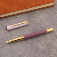 Pluma Fuente De Metal Matizada Morada 1 Pieza Suministros De Escritorio Y Oficina Regalo Para Escritura Sin Embalaje En Paquete - details 3