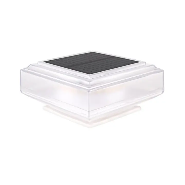 luz solar exterior，Luz de poste solar para exteriores Shenzhi Tech, luces de capa de pilar solar modernas, lámpara de columna de LED impermeable para vallas y terrazas, iluminación de paisaje para decoración de jardines, patios, porches y patios. - 1