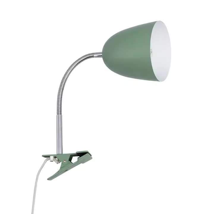 Ledkia Lámpara Flexo Escritorio de Metal con Pinza Ripley Verde Celadón - 1
