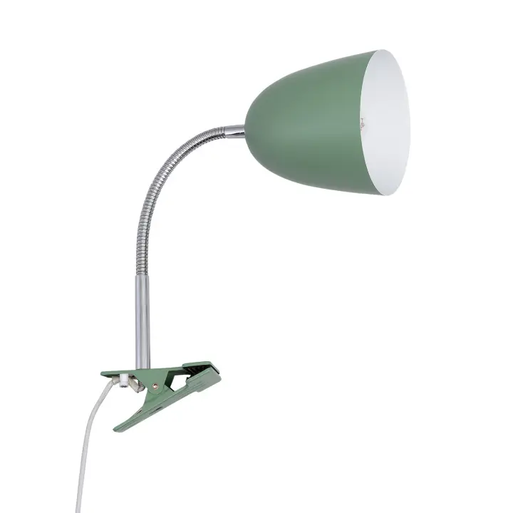 Ledkia Lámpara Flexo Escritorio de Metal con Pinza Ripley Verde Celadón - 1