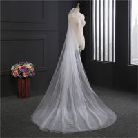 Velo De Novia Elegante Con Peine 3 Metros 1 Capa/2 Capas/3 Capas Blanco/Ivory Simplicidad Vestido De Novia Accesorios De Boda - details 4